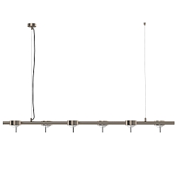pendant luminaire PUK MINI SIXTETT (COB LED) up / down, rotatable, 6-fold, without lens IP20, nickel matt dimmable