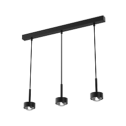 pendant luminaire PUK MINI CHOICE LONG ONE (COB LED) down, 3-fold, rigid, without lens IP20, white matt dimmable