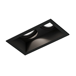 recessed spotlight PLANO 2.0 - LED 2 flames, cardanic swivelling, with wire springs IP20, mat, deep black dimmable