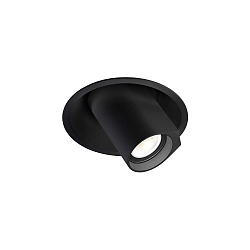 recessed luminaire BLIEK ROUND CEILING REC 1.0 PAR16 GU10 IP20, black matt  12W