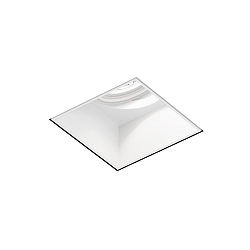 recessed spotlight STRANGE TRIMLESS 1.0 - LED 1 flame, square, flush, cardanic swivelling IP20, mat, traffic white dimmable