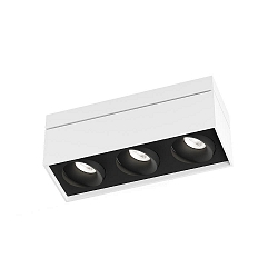Ceiling luminaire SIRR0 3.0 PAR16, 3x GU10 max. 12W, rotatable and swivelling, white black