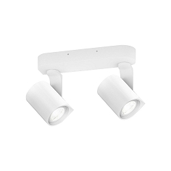 Wall /Ceiling Spot SQUBE ON BASE #2 PAR16, 2 flames, 2x GU10 max. 12W, white