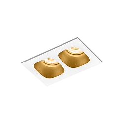 LED Recessed spot PIRRO 2.0, 2 spots, 2x 4.5W 2700K, CRi >90, dimmable, white gold