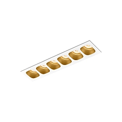 LED Recessed spot PIRRO 6.0, 6 spots, 6x 4.5W 2700K, CRi >90, dimmable, white black