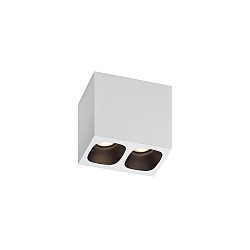 LED Ceiling luminaire PIRRO 2.0, 2 spots, 2x 4.5W 2700K, CRi >90, dimmable, black