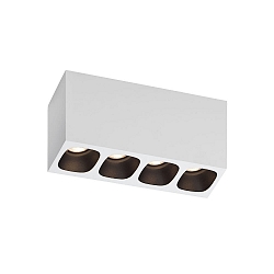 LED Ceiling luminaire PIRRO 4.0, 4 spots, 4x 4.5W 3000K, CRi >90, dimmable, black