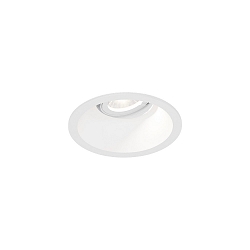 ceiling recessed luminaire DEEP ADJUST PETIT 1.0 cardanic swivelling, with wire springs IP20, mat, traffic white dimmable