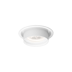 ceiling luminaire RINI SNEAK 1.0 - LED round, rigid, semi flush IP44 / IP20, mat, traffic white dimmable