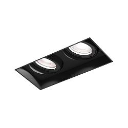 ceiling recessed luminaire STRANGE PETIT TRIMLESS 2.0 square, flush, cardanic swivelling IP20, mat, deep black dimmable