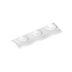 ceiling recessed luminaire STRANGE PETIT TRIMLESS 3.0 square, flush, cardanic swivelling IP20, mat, traffic white dimmable