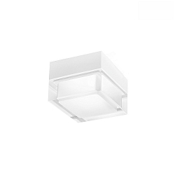 LED Wall /Ceiling luminaire MIRBI 2.0, square, IP44, 7W 3000K, CRi >90, dimmable, clear + opal / white