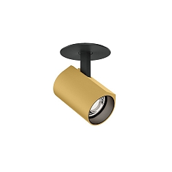 ceiling luminaire CENO 1.0 current constant, semi flush IP20, gold, mat, deep black dimmable