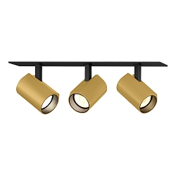 LED Recessed spot CENO 3.0, 3 flames, 3000K, CRi >90, rotatable/swivelling, dimmable, black gold