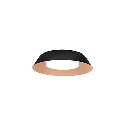 LED Wall /Ceiling luminaire TOWNA 1.0, IP44, � 25.4cm, 2700K, dimmable, black copper