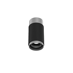 ceiling luminaire TRACE CEILING SURF 1.0 IP20, aluminium, black matt dimmable
