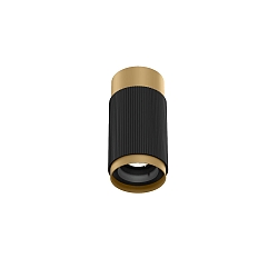 ceiling luminaire TRACE CEILING SURF 1.0 IP20, champagner, black matt dimmable