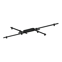 ceiling luminaire TRACE GRID 1.0 down, direct IP20, mat, deep black dimmable