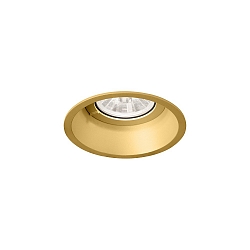 recessed spotlight DEEP 1.0 1 flame, rigid, with wire springs IP20, gold dimmable
