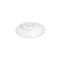 recessed spotlight DEEP 1.0 1 flame, rigid, with wire springs IP20, mat, traffic white dimmable