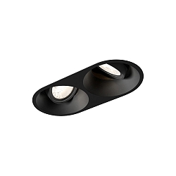 LED Recessed spot DEEP 2.0, IP20, 2 flames, 350/500mA, 2x 7/10W 4000K, CRi >90, black