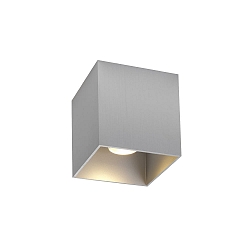 ceiling luminaire BOX CEILING SURF 1.0 1 flame, Dim-To-Warm IP20, brushed aluminium dimmable