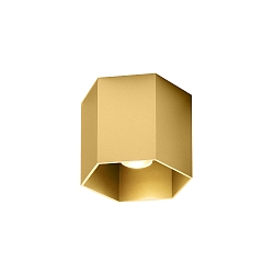 ceiling luminaire HEXO CEILING SURF 1.0 1 flame IP20, gold dimmable