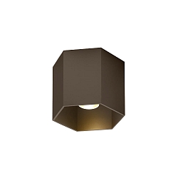 ceiling luminaire HEXO CEILING SURF 1.0 DALI controllable IP20, bronze dimmable