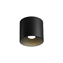 ceiling luminaire RAY CEILING SURF 1.0 1 flame IP20, black matt dimmable