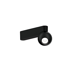 ceiling luminaire LECA 1.0 1 flame, cardanic swivelling IP20, black matt dimmable