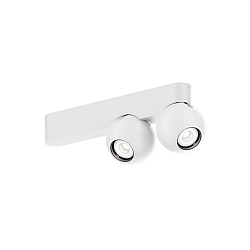 ceiling luminaire LECA 2.0 2 flames, cardanic swivelling IP20, white matt dimmable