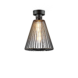 ceiling luminaire WIRO 1.0 CONE CEILING SURF E27 IP20, black 