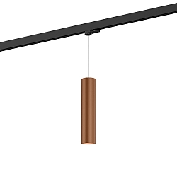 Pendant luminaire RAY 3.0 PAR 16 for 3-phase tracks, GU10 max. 12W, incl. adapter, copper