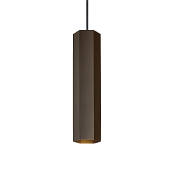 LED Pendant luminaire HEXO MULTI 3.0, 6W 2700K, CRi >90, without canopy, bronze