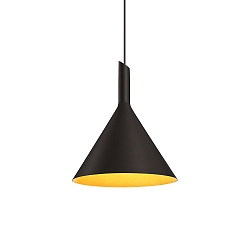 LED Design Pendant luminaire SHIEK 3.0, � 25.2cm, 11W 1800-2850K, CRi >90, dimmable, black gold