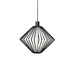 Shade WIRO 1.1 DIAMOND, lacquered steel, without suspension + lamp, black
