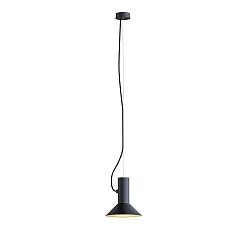 Pendant luminaire ROOMOR 1.0 PAR16, GU10, 250cm, deep black, with shade 1.0, deep black gold