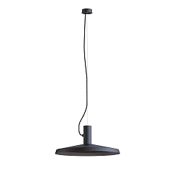 Pendant luminaire ROOMOR 1.0, E27, 250cm, deep black, with shade 4.0