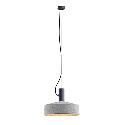 Pendant luminaire ROOMOR 1.0, E27, 250cm, deep black, with shade 3.0