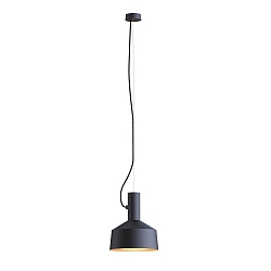 Pendant luminaire ROOMOR 1.0 PAR16, GU10, 600cm, deep black, with shade 2.0, deep black gold