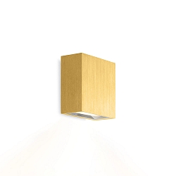 LED Wall luminaire CENTRAL 1.0, up or down, 8W 3000K, CRi >90, dimmable, gold