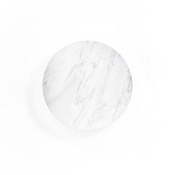 LED Wall luminaire MILES 2.0 ROUND, indirect, � 19cm, 8W 3000K, CRi >90, dimmable, marble white