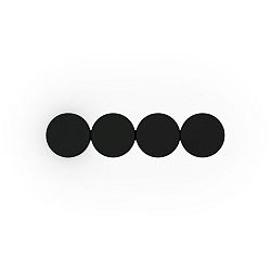 wall luminaire DOT WALL SURF 4.0 IP20, black matt dimmable