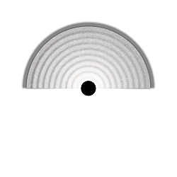 wall luminaire TAPIS SOFT WALL SURF 2.0 IP20, grey, marble dimmable