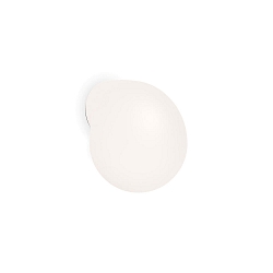 Wall luminaire DRO 2.0, 18.2cm, E14, C35 max. 6W, aluminum / glass, white