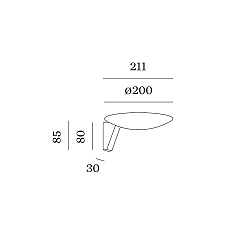 wall luminaire SCAVA 1.0 up, indirect IP20, gold, mat, deep black dimmable