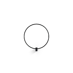 wall luminaire FINLIN ROUND WALL SURF 1.0 IP20, black matt dimmable