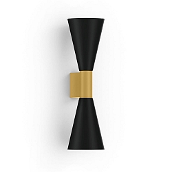 wall luminaire ODREY WALL SURF 2.5 PAR16 GU10 IP20, gold, black matt 