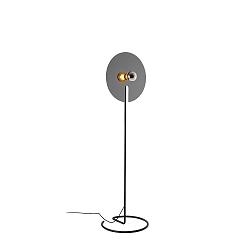 Floor lamp MIRRO FLOOR 2.0, mirror � 45cm, E27 (excl.), with cord dimmer, black chrome