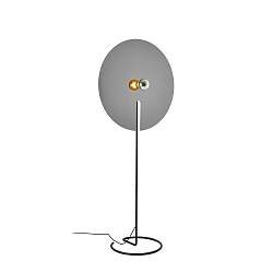 Floor lamp MIRRO FLOOR 3.0, mirror � 75cm, E27 (excl.), with cord dimmer, black chrome